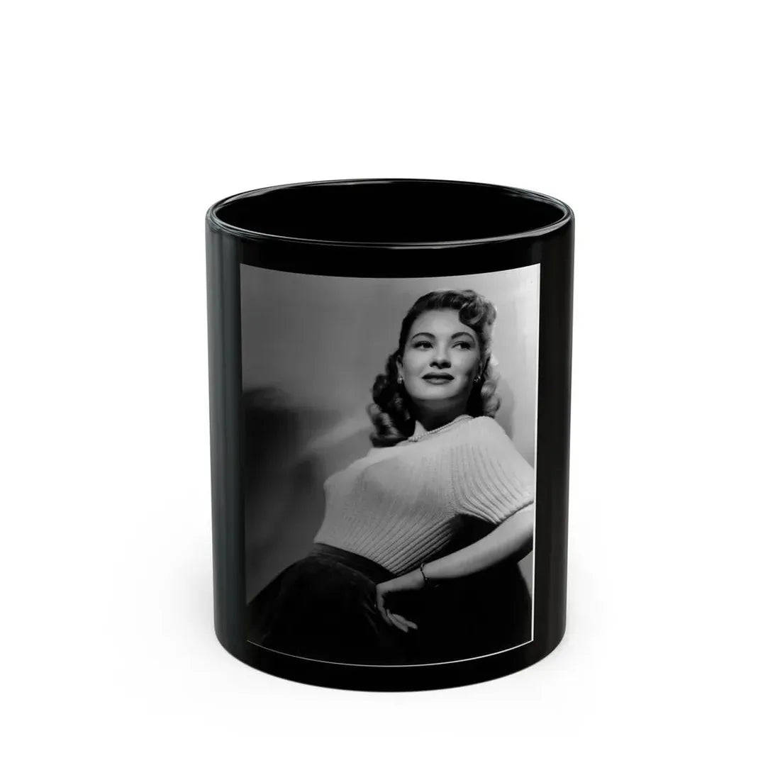 Lori Nelson #76 (Vintage Female Icon) Black Coffee Mug 11oz - Go Mug Yourself