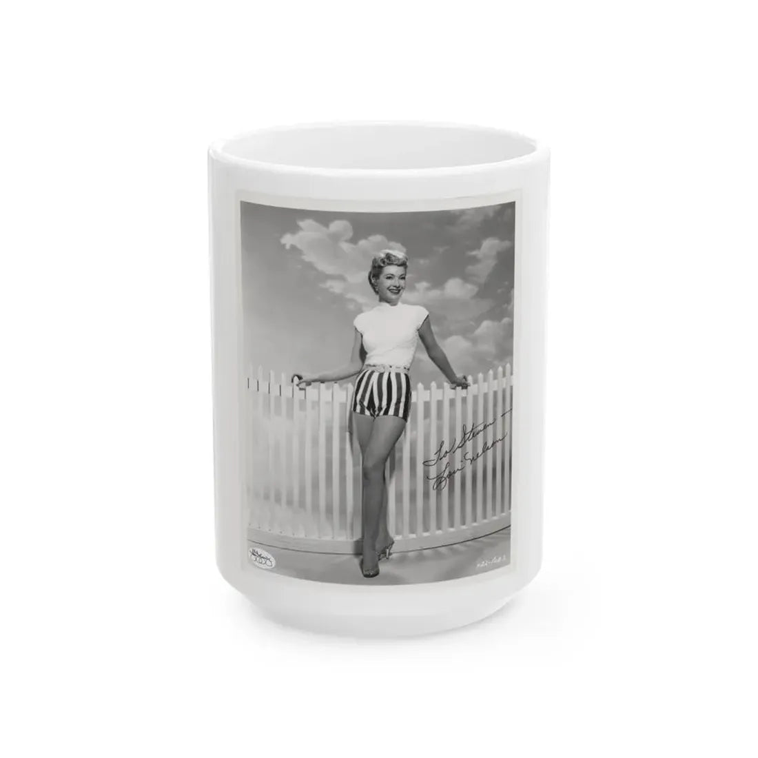Lori Nelson #84 (Vintage Female Icon) White Coffee Mug 15oz - Go Mug Yourself