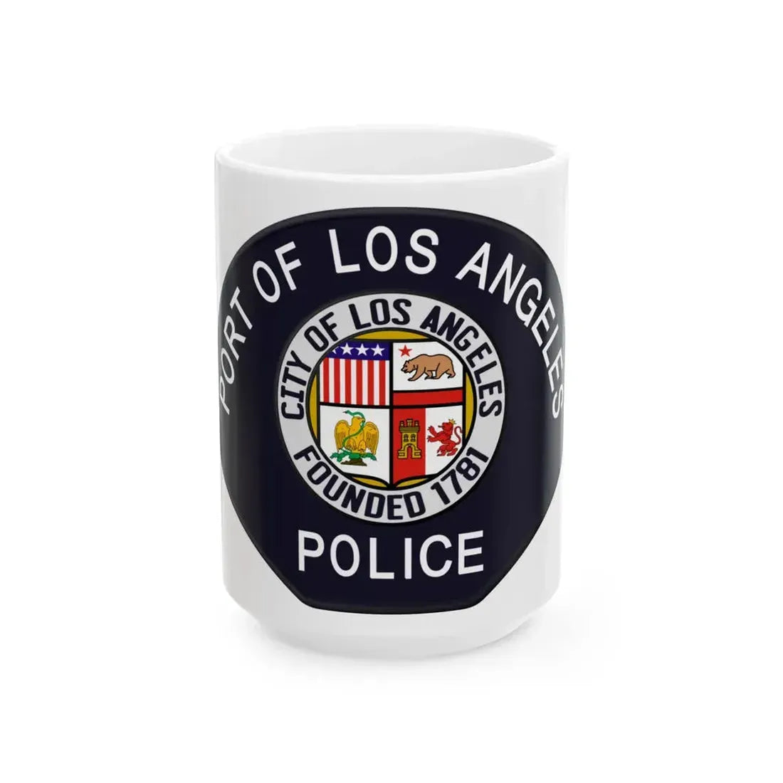 Los Angeles Port Police - White Coffee Mug 15oz - Go Mug Yourself