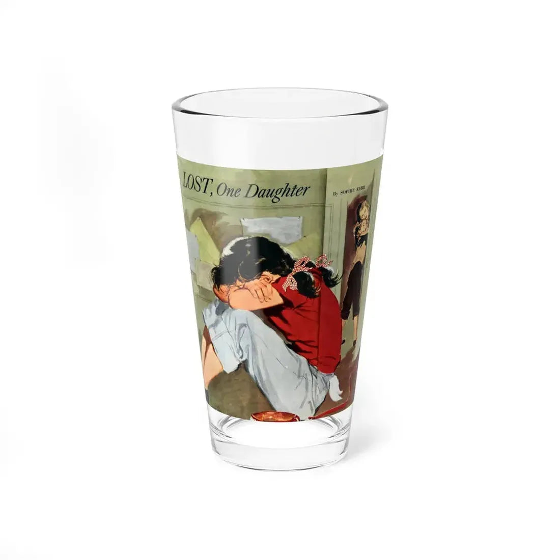 Lost, One Daughter, Collier's, February 18, 1950 - Pint Glass 16oz 16oz - Go Mug Yourself