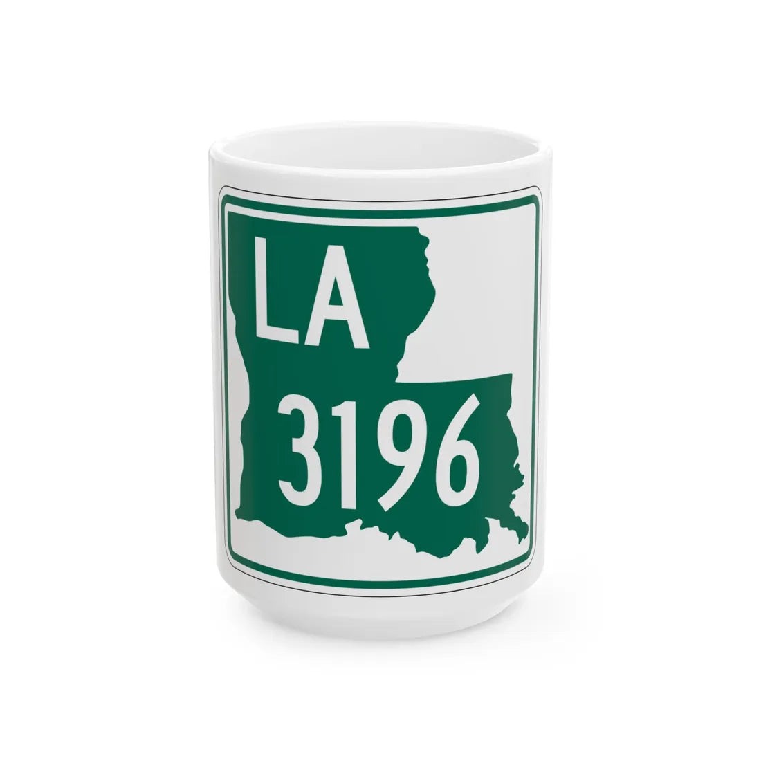 Louisiana 3196 (Louisiana) (Road Sign) White Coffee Mug 15oz - Go Mug Yourself