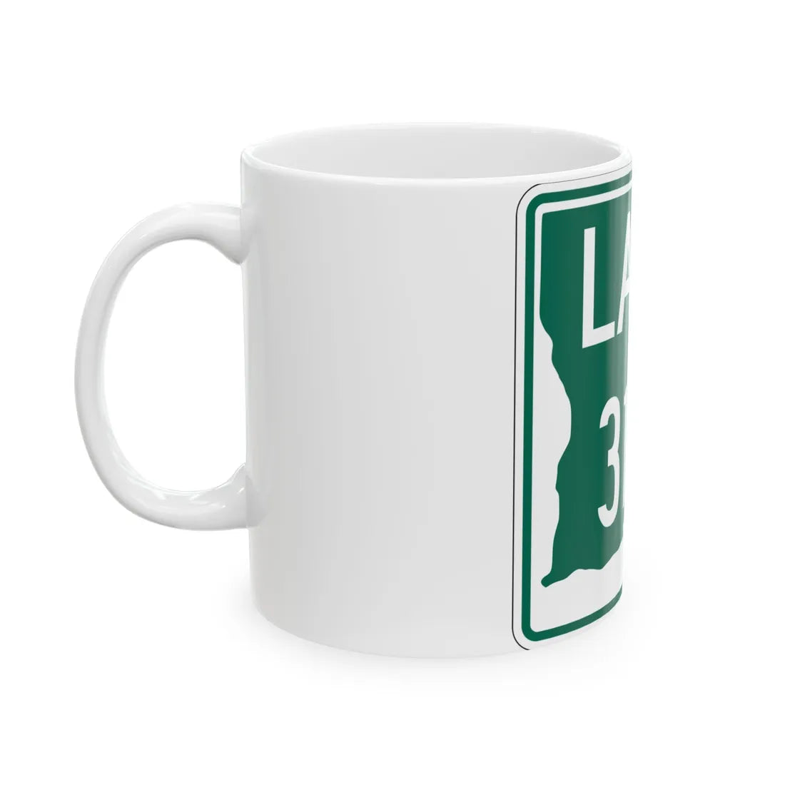 Louisiana 3198 (Louisiana) (Road Sign) White Coffee Mug - Go Mug Yourself