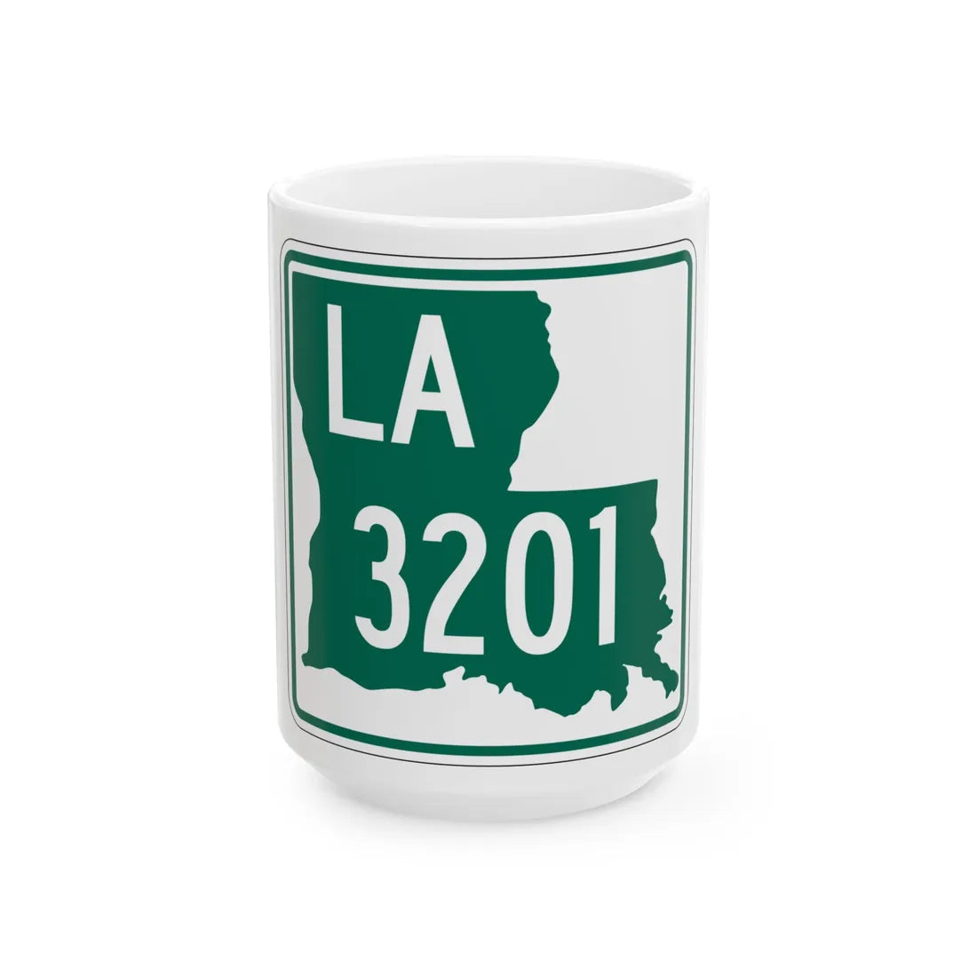 Louisiana 3201 (Louisiana) (Road Sign) White Coffee Mug 15oz - Go Mug Yourself