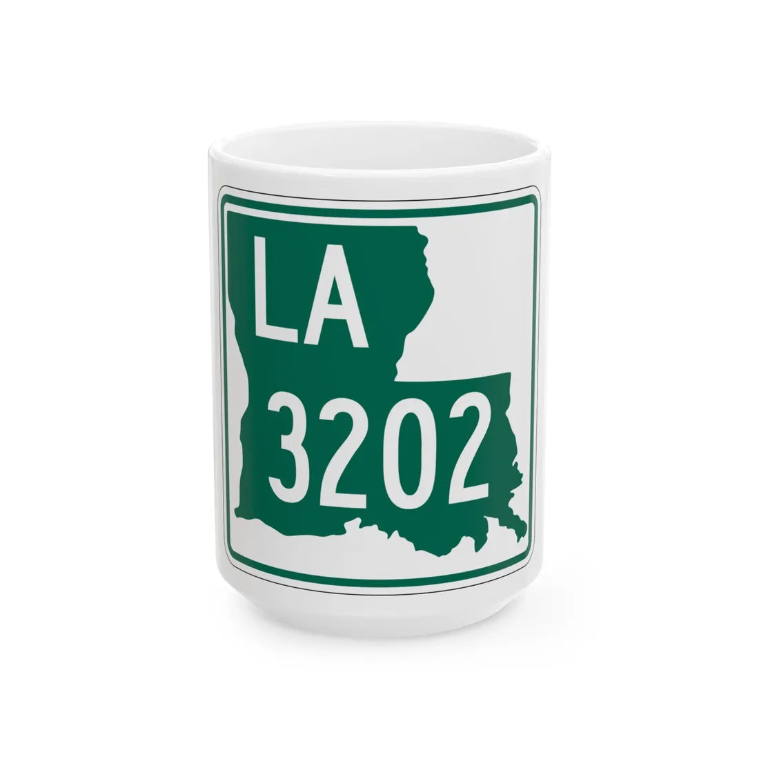 Louisiana 3202 (Louisiana) (Road Sign) White Coffee Mug 15oz - Go Mug Yourself