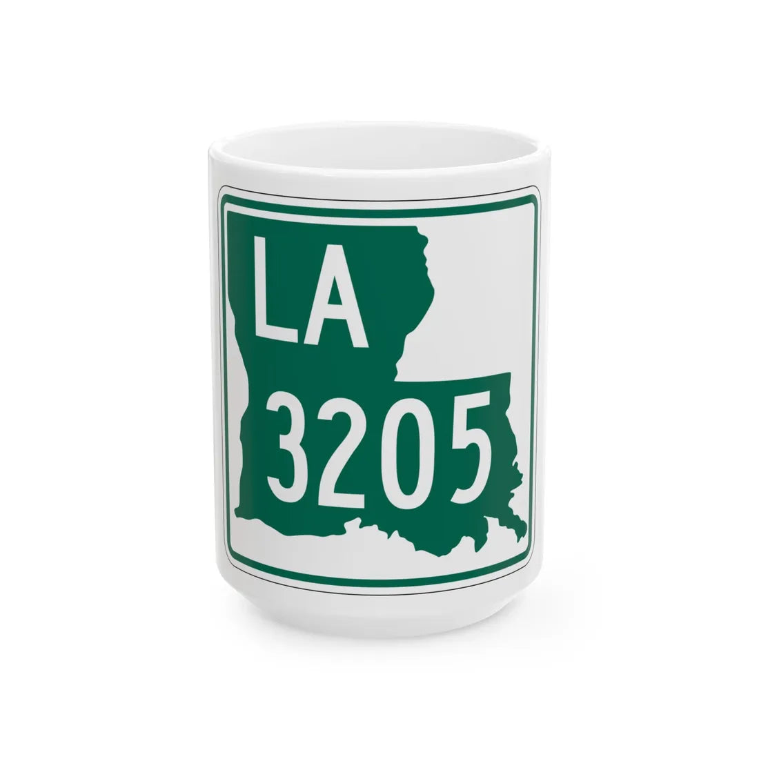 Louisiana 3205 (Louisiana) (Road Sign) White Coffee Mug 15oz - Go Mug Yourself