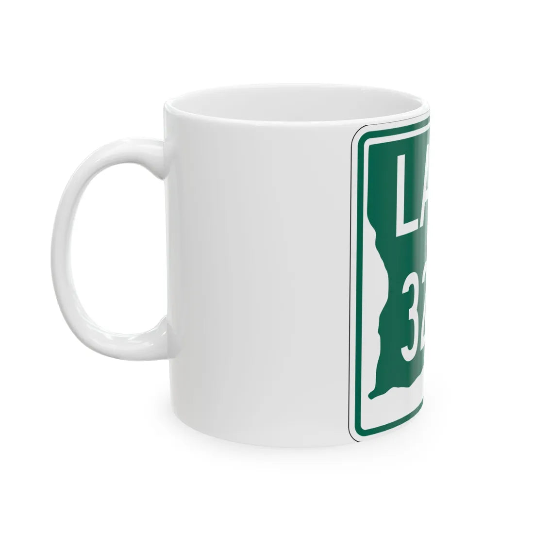 Louisiana 3206 (Louisiana) (Road Sign) White Coffee Mug - Go Mug Yourself