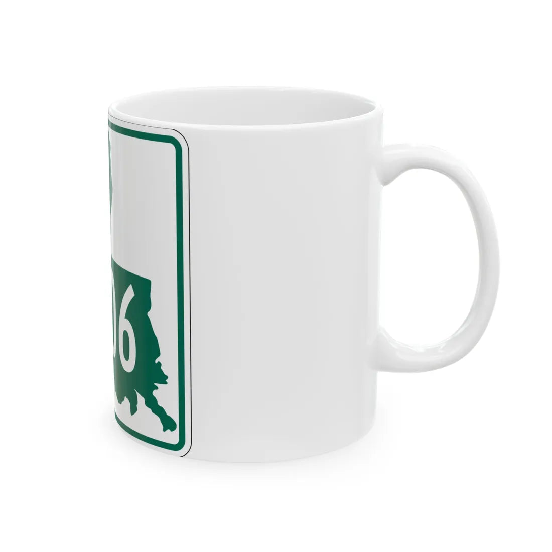 Louisiana 3206 (Louisiana) (Road Sign) White Coffee Mug - Go Mug Yourself