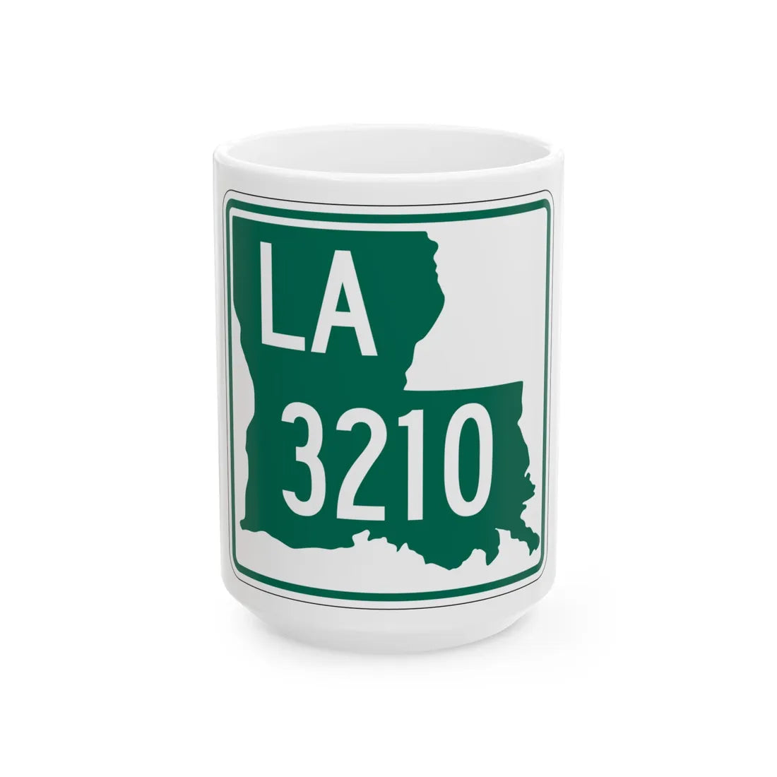 Louisiana 3210 (Louisiana) (Road Sign) White Coffee Mug 15oz - Go Mug Yourself