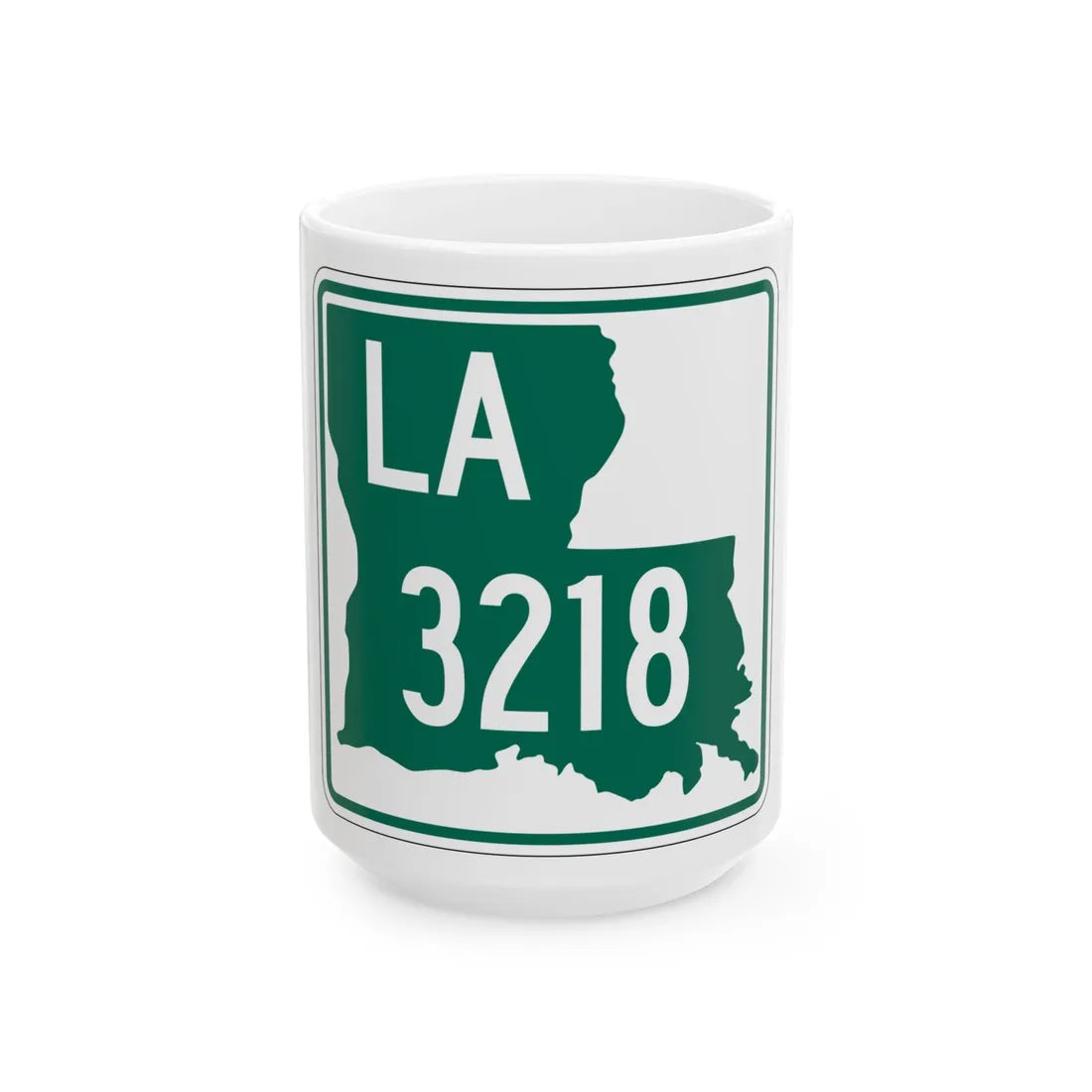 Louisiana 3218 (Louisiana) (Road Sign) White Coffee Mug 15oz - Go Mug Yourself