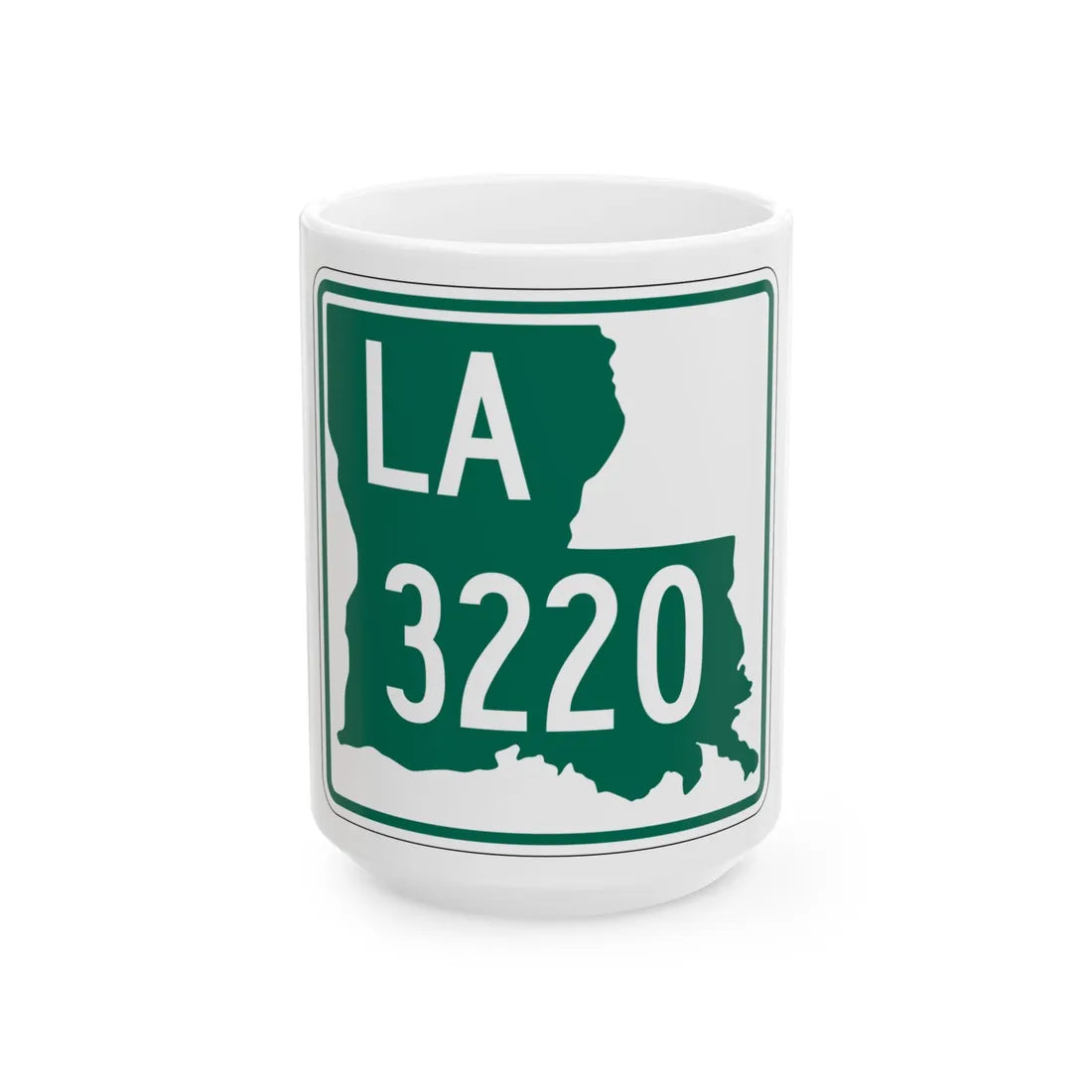 Louisiana 3220 (Louisiana) (Road Sign) White Coffee Mug 15oz - Go Mug Yourself