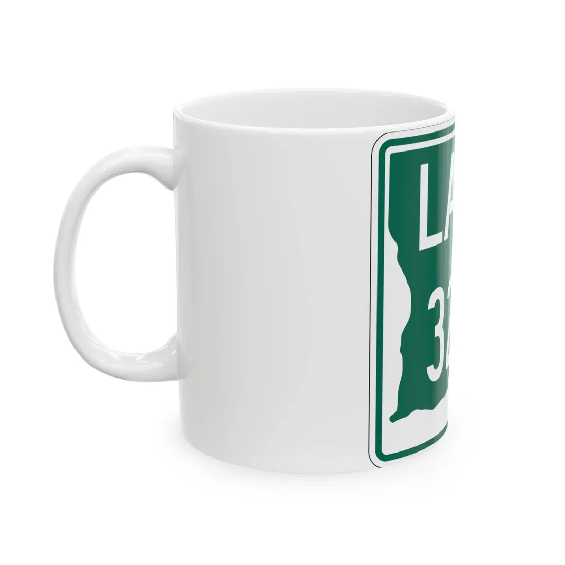 Louisiana 3235 (Louisiana) (Road Sign) White Coffee Mug - Go Mug Yourself