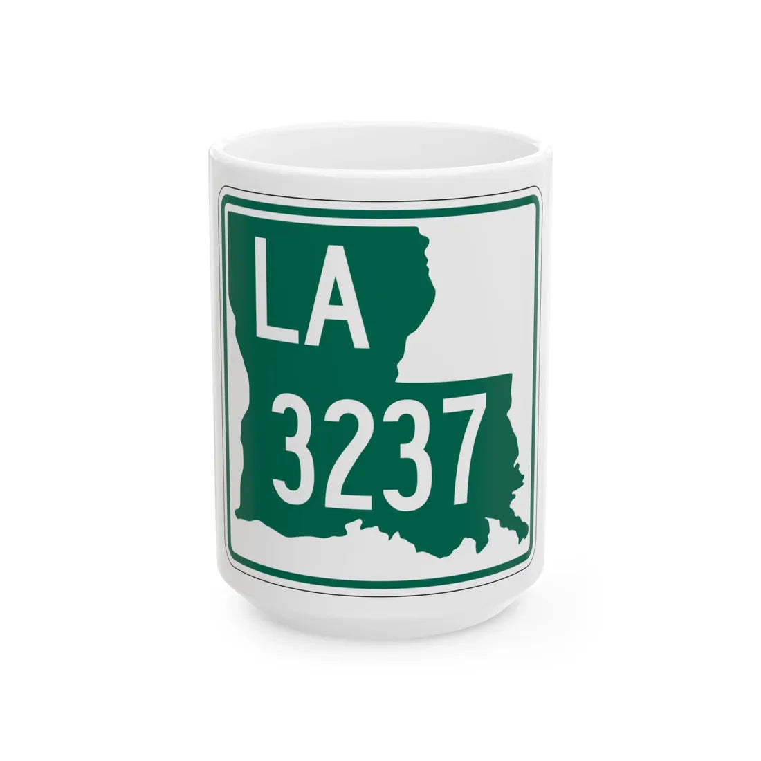 Louisiana 3237 (Louisiana) (Road Sign) White Coffee Mug 15oz - Go Mug Yourself