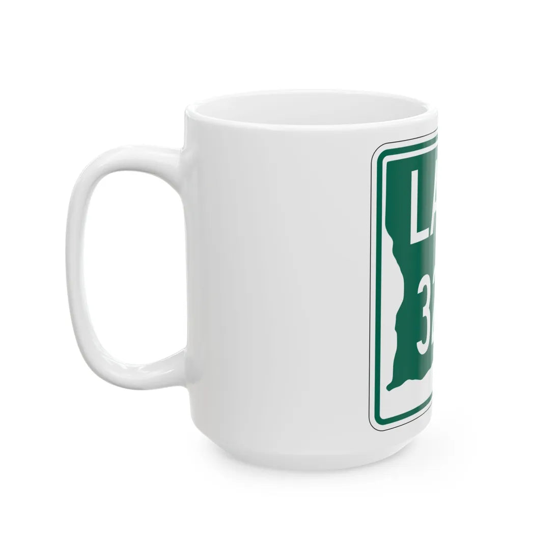 Louisiana 3237 (Louisiana) (Road Sign) White Coffee Mug - Go Mug Yourself