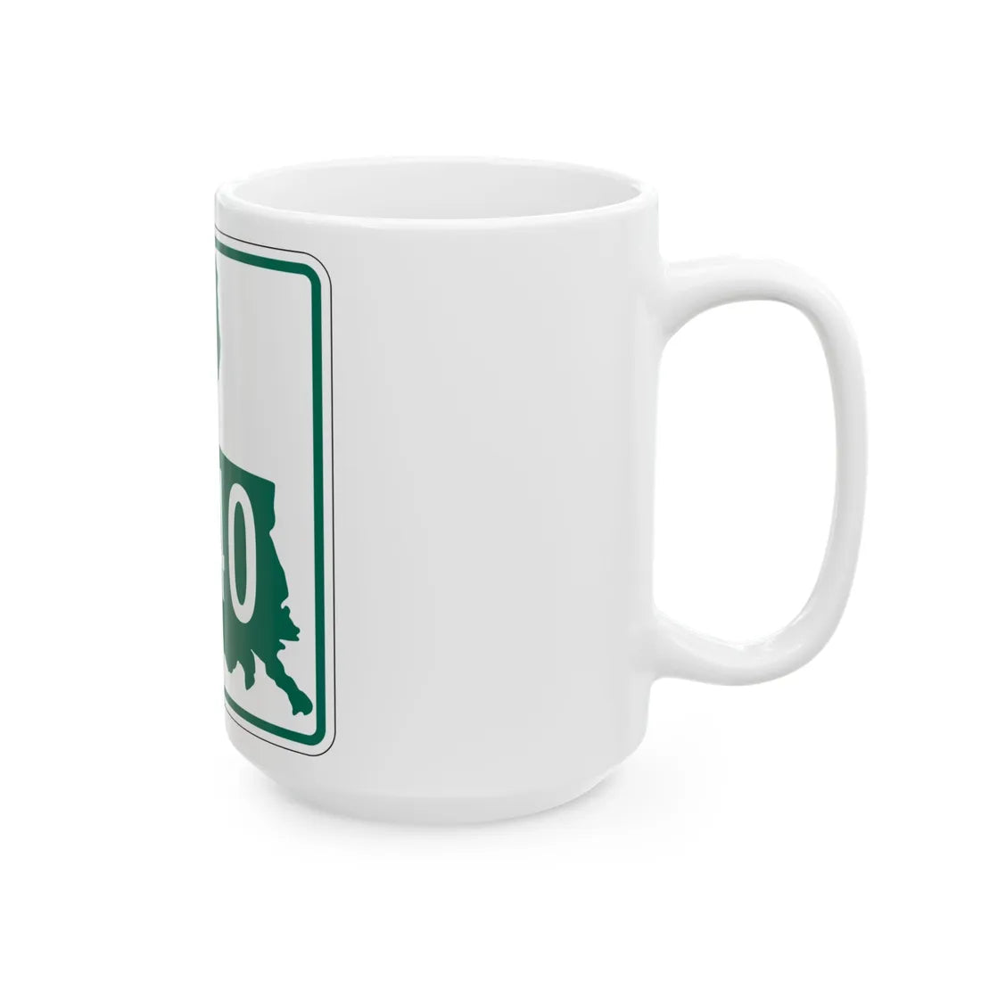 Louisiana 3240 (Louisiana) (Road Sign) White Coffee Mug - Go Mug Yourself