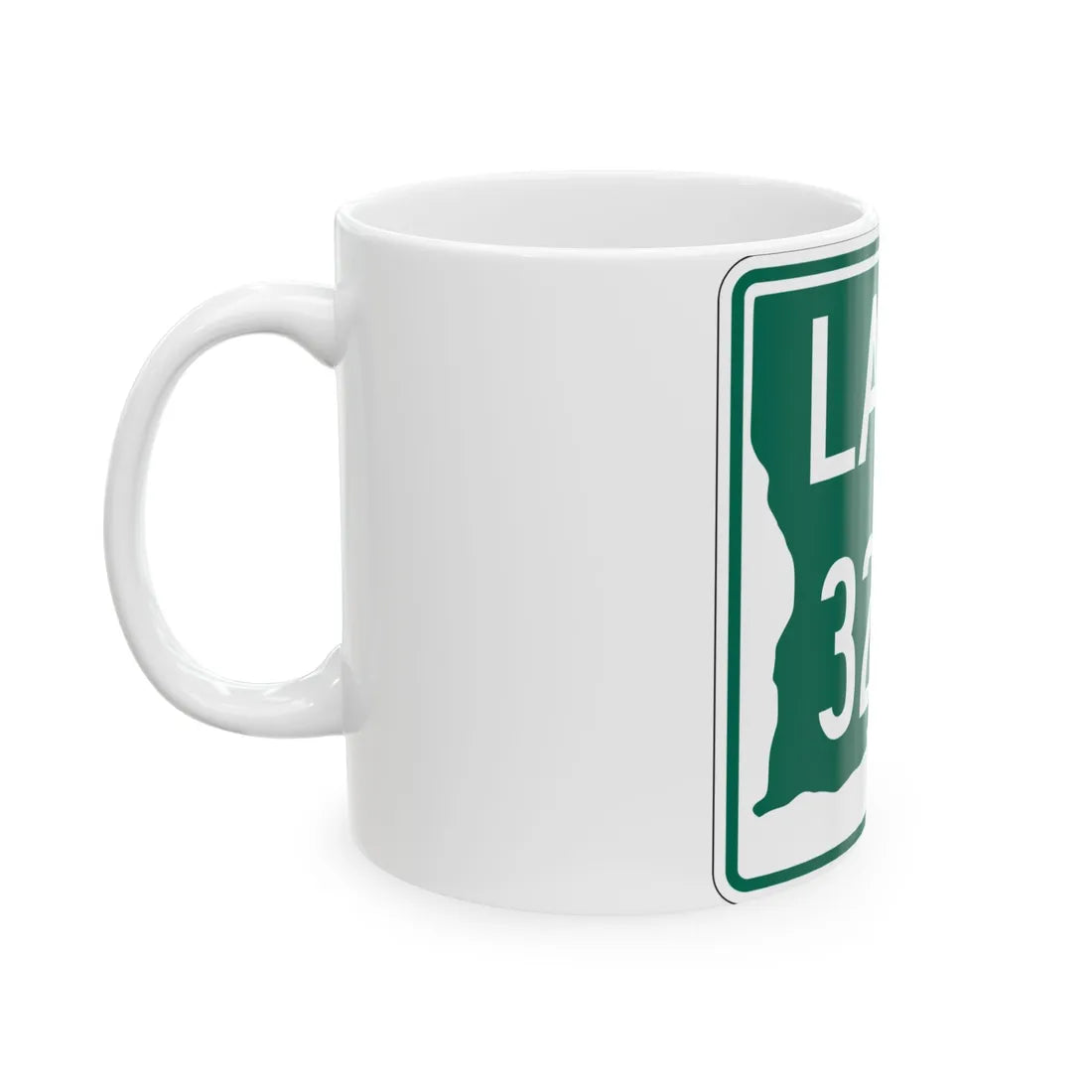 Louisiana 3245 (Louisiana) (Road Sign) White Coffee Mug - Go Mug Yourself