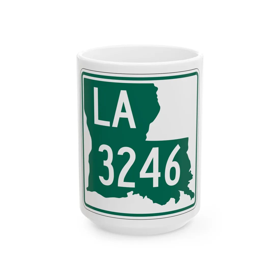 Louisiana 3246 (Louisiana) (Road Sign) White Coffee Mug 15oz - Go Mug Yourself