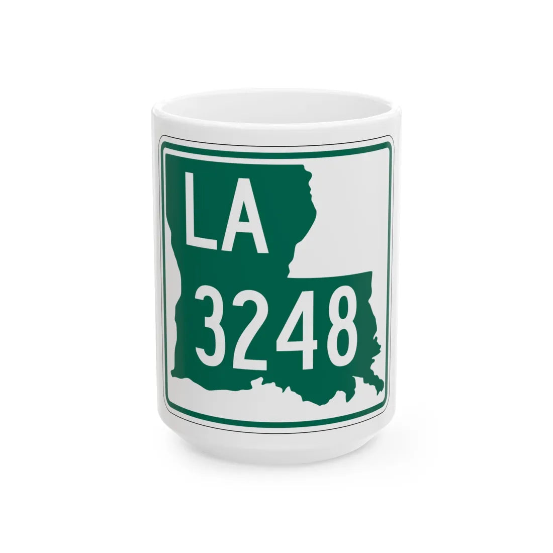 Louisiana 3248 (Louisiana) (Road Sign) White Coffee Mug 15oz - Go Mug Yourself
