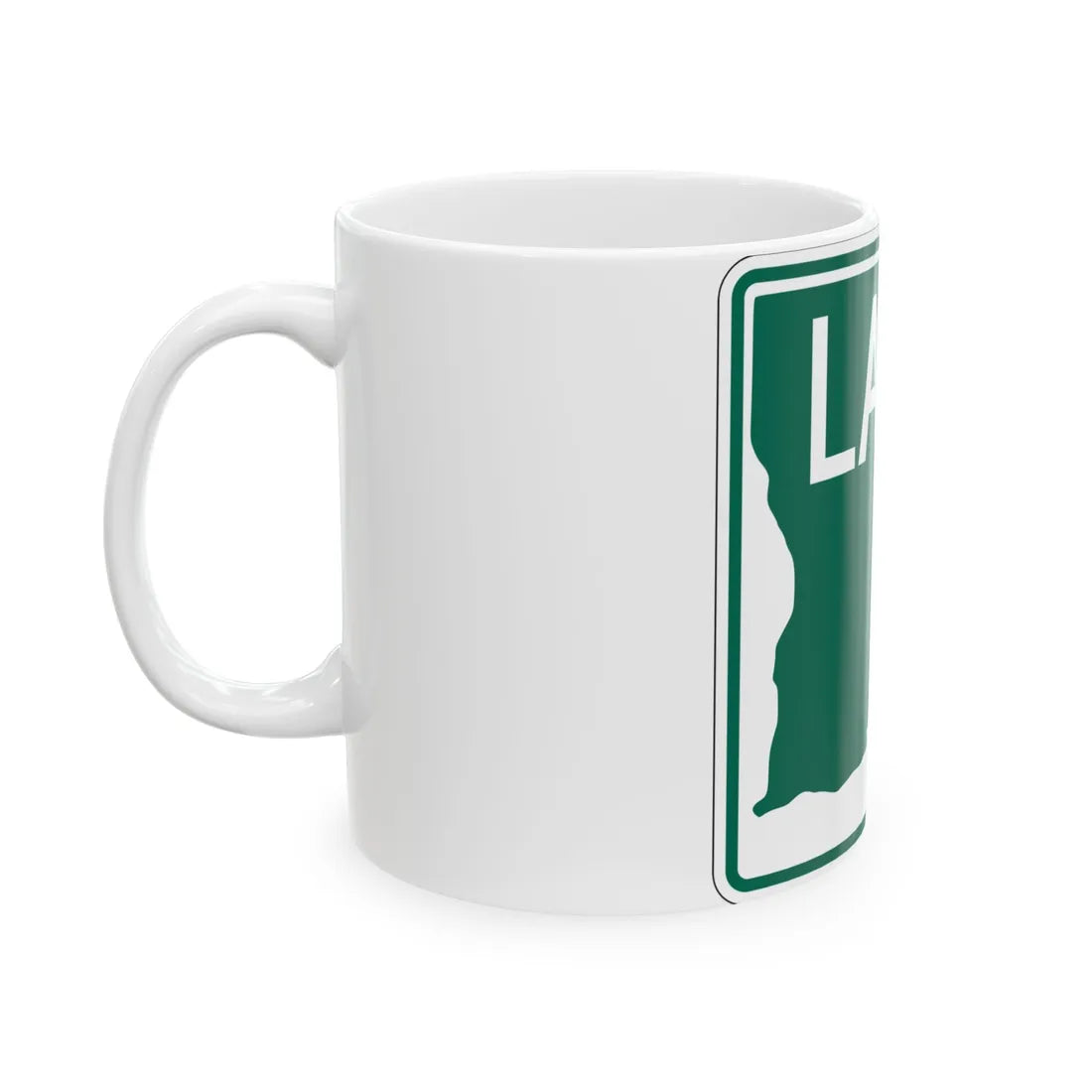 Louisiana blank (Louisiana) (Road Sign) White Coffee Mug - Go Mug Yourself