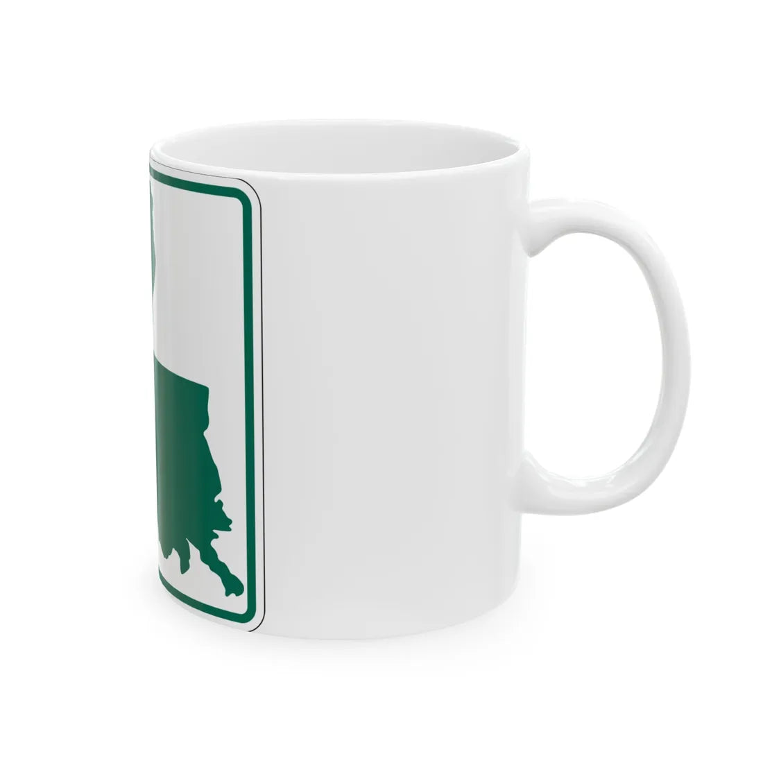 Louisiana blank (Louisiana) (Road Sign) White Coffee Mug - Go Mug Yourself