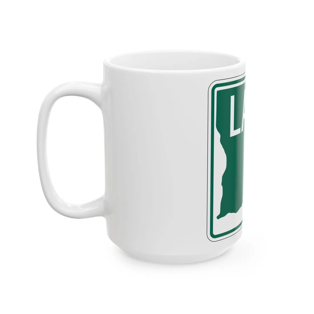 Louisiana blank (Louisiana) (Road Sign) White Coffee Mug - Go Mug Yourself
