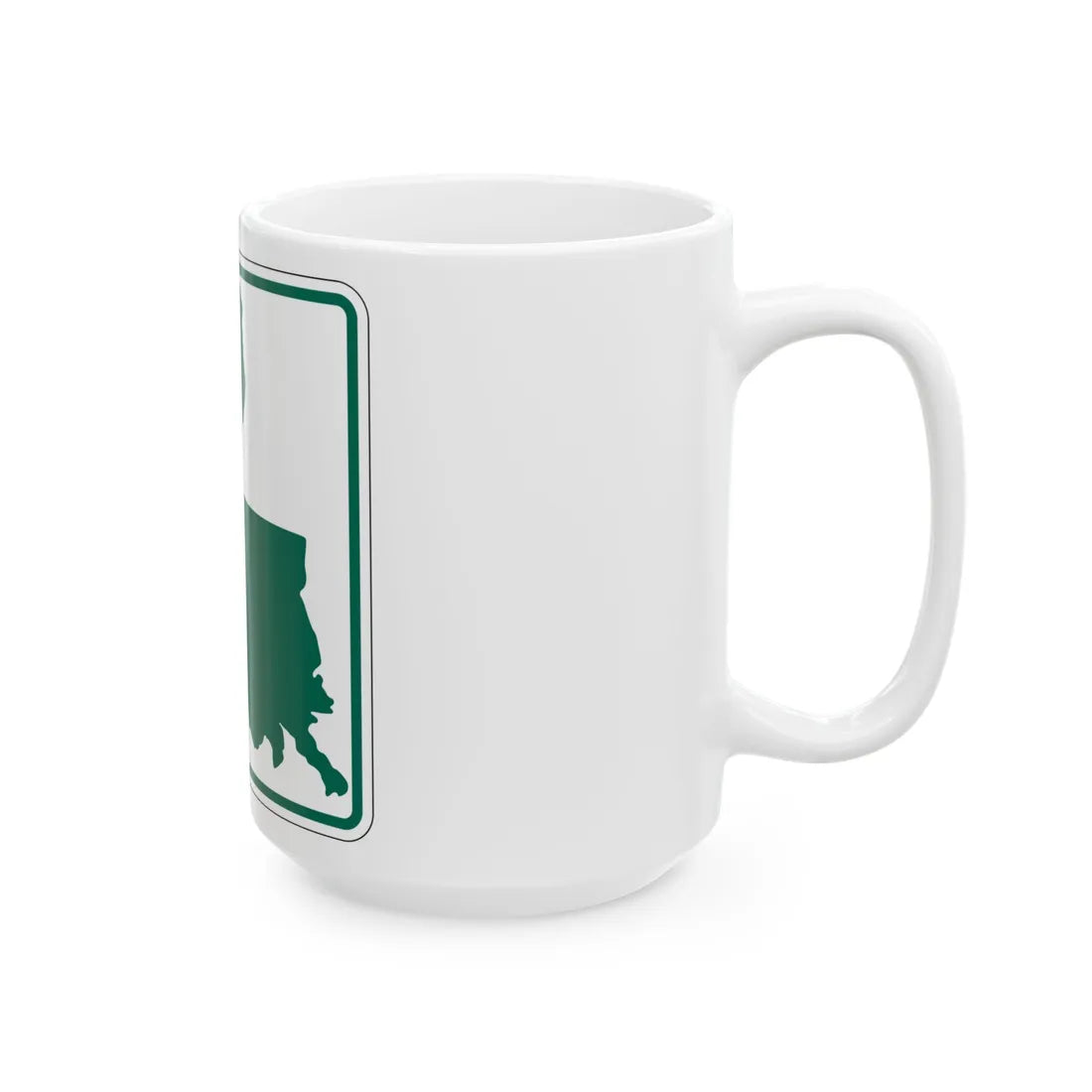 Louisiana blank (Louisiana) (Road Sign) White Coffee Mug - Go Mug Yourself