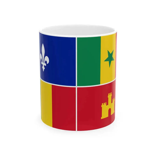 Louisiana Creole Flag (United States) White Coffee Mug 11oz - Go Mug Yourself