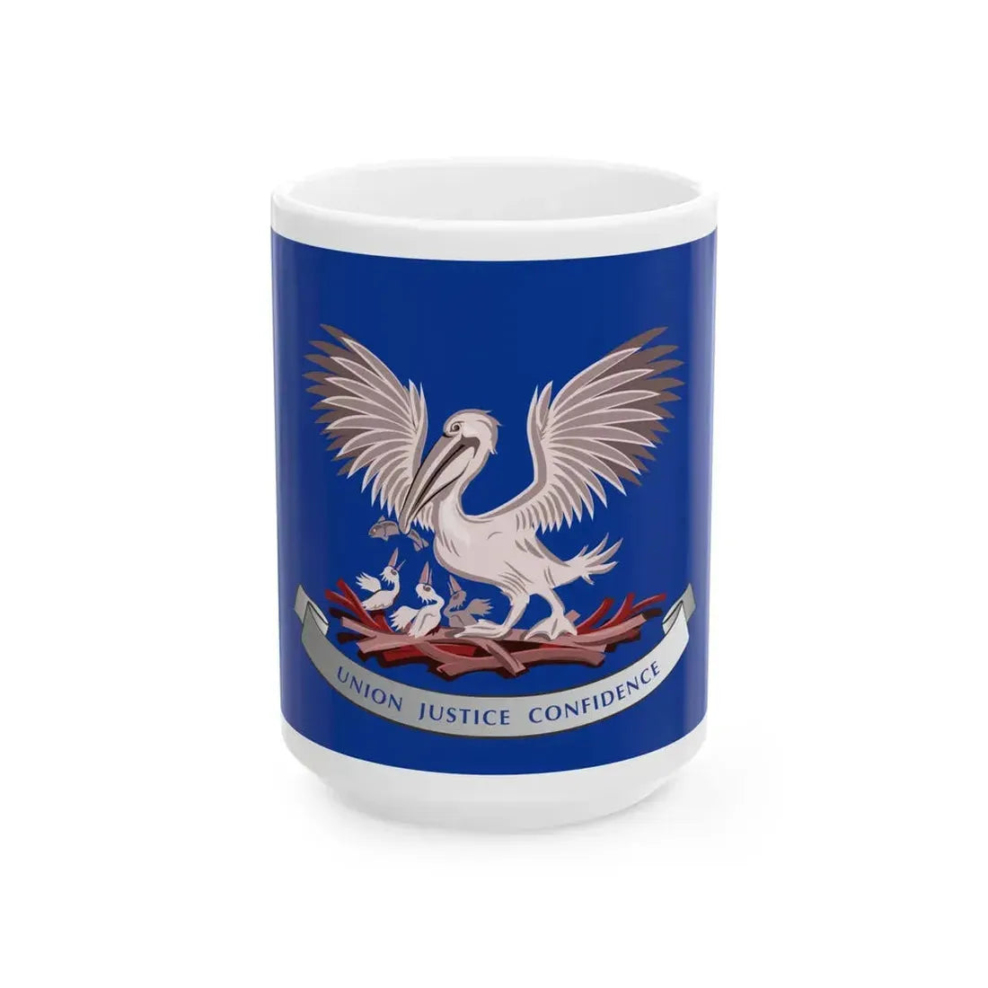 LOUISIANA PELICAN FLAG (United States) White Coffee Mug 15oz - Go Mug Yourself
