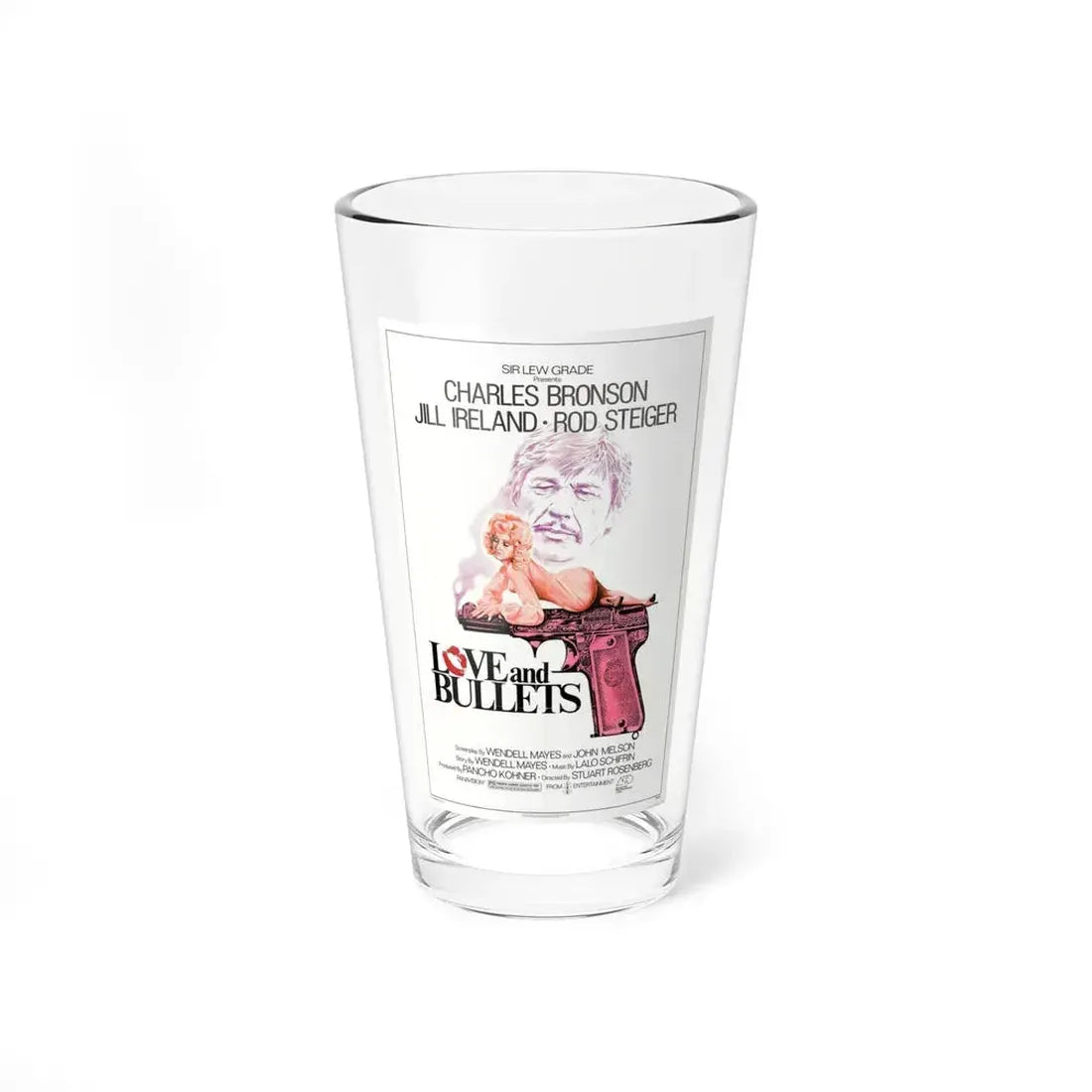 LOVE AND BULLETS 1979 Movie Poster - Pint Glass 16oz 16oz - Go Mug Yourself