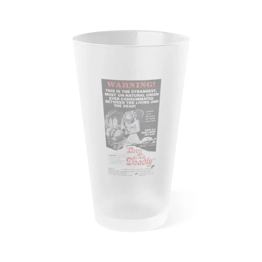 LOVE ME DEADLY 1973 Movie Poster - Frosted Pint Glass 16oz Default Title - Go Mug Yourself