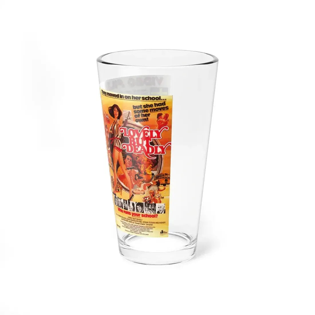 LOVELY BUT DEADLY (VHS COVER) Pint Glass 16oz - Go Mug Yourself
