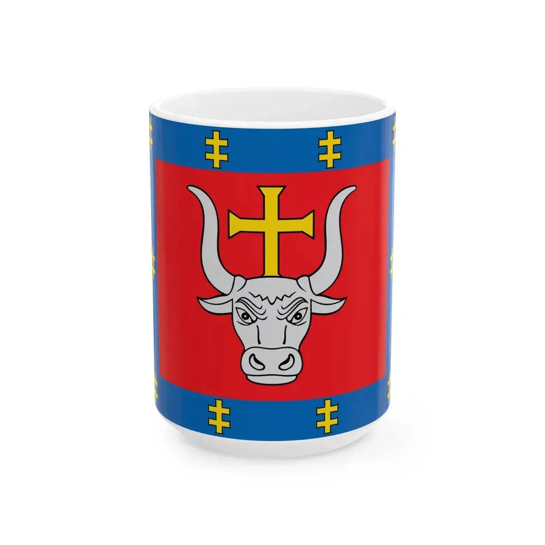 LTU Kauno apskritis flag (Lithuania) White Coffee Mug 15oz - Go Mug Yourself