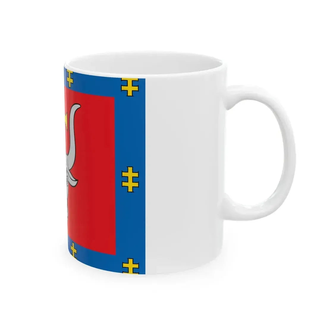 LTU Kauno apskritis flag (Lithuania) White Coffee Mug - Go Mug Yourself