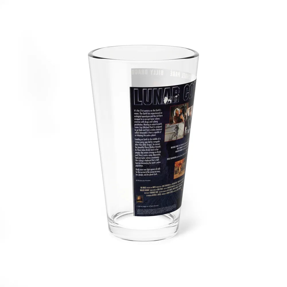 LUNAR COP (VHS COVER) Pint Glass 16oz - Go Mug Yourself