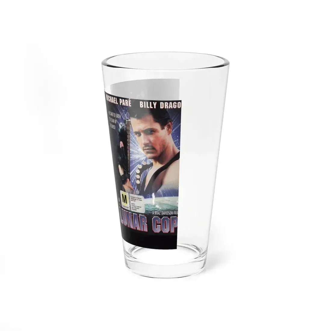 LUNAR COP (VHS COVER) Pint Glass 16oz - Go Mug Yourself