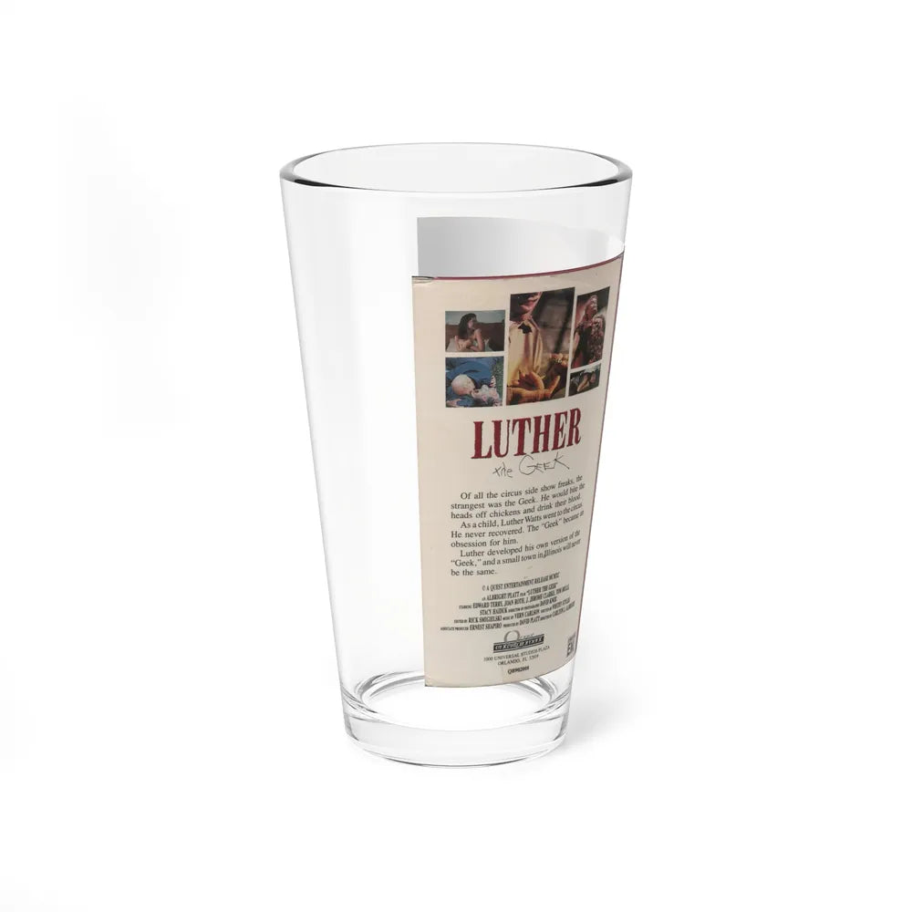 LUTHER THE GEEK (VHS COVER) Pint Glass 16oz - Go Mug Yourself
