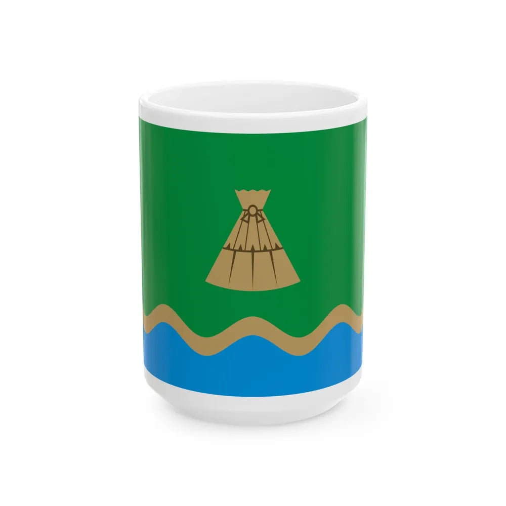 Luunja valla lipp (Estonia) White Coffee Mug 15oz - Go Mug Yourself