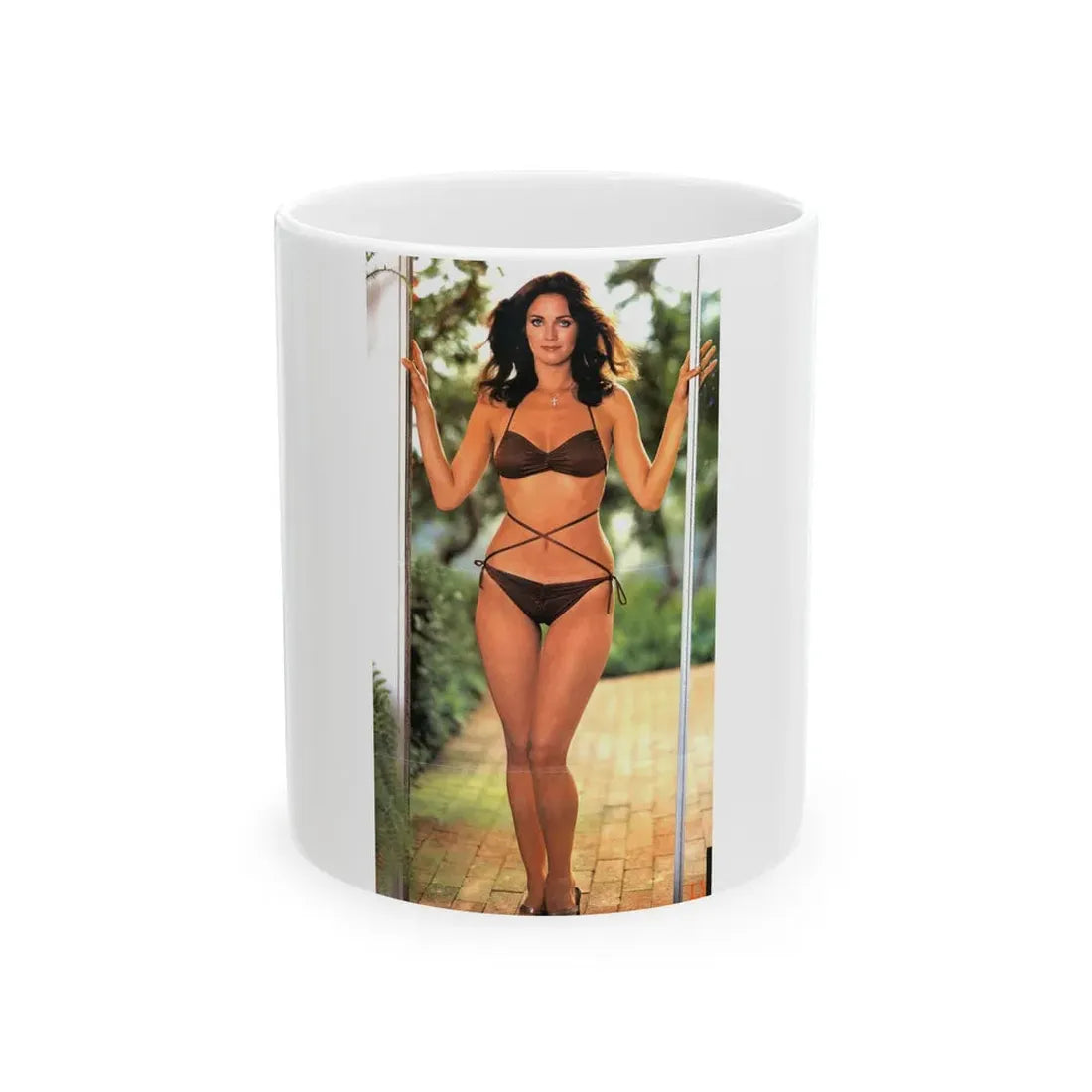 Lynda Carter #153 2 (Vintage Female Icon) White Coffee Mug 11oz - Go Mug Yourself