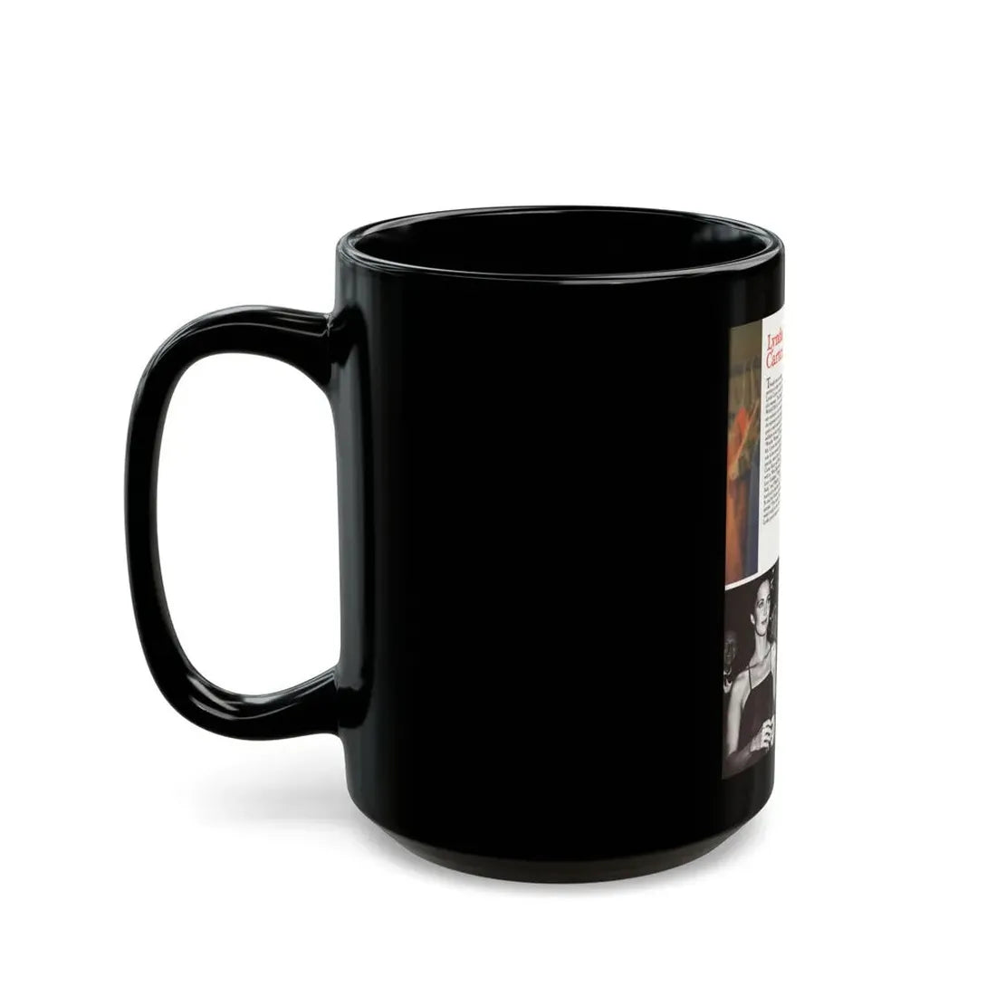 Lynda Carter #190 - Mag. Spread (Vintage Female Icon) Black Coffee Mug - Go Mug Yourself