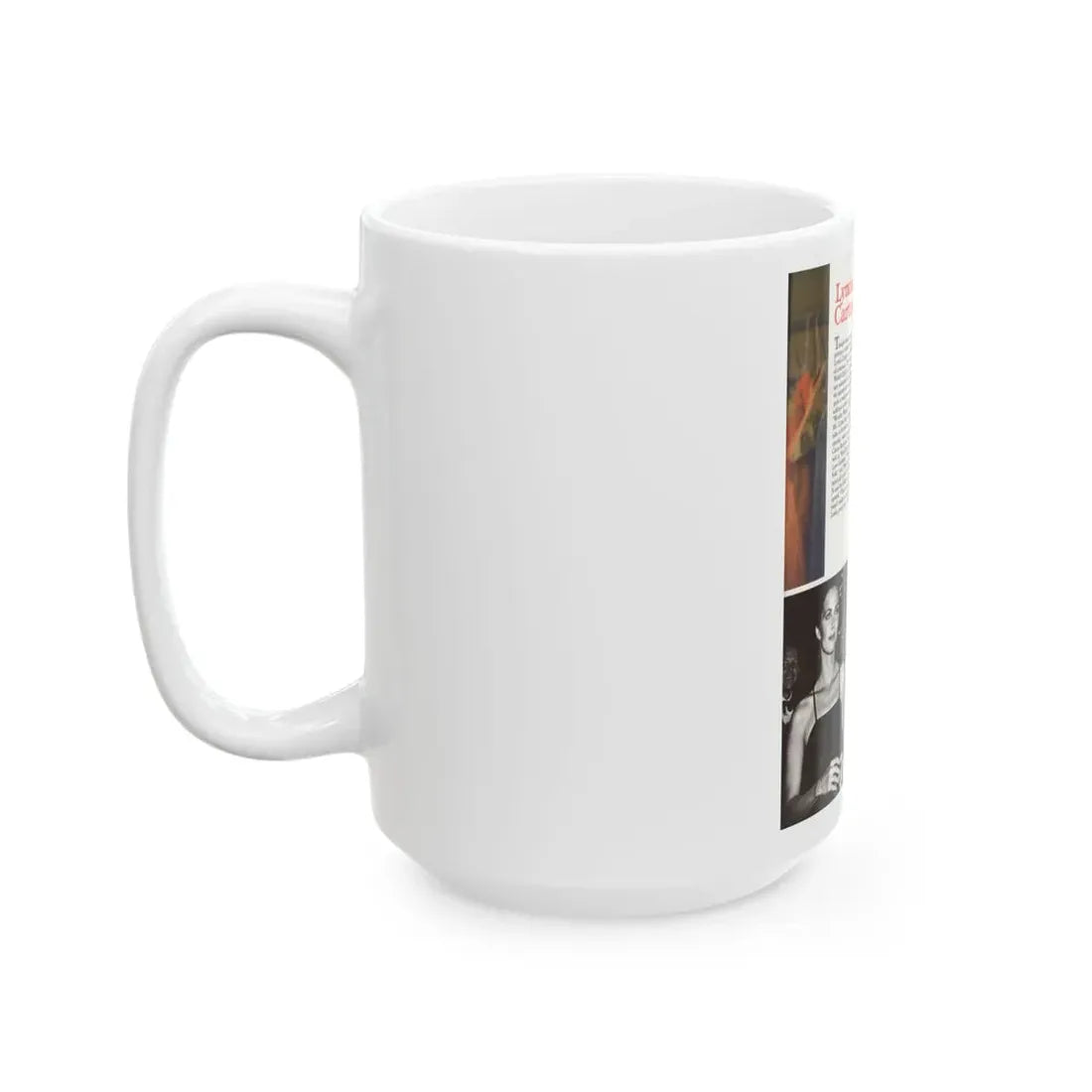 Lynda Carter #190 - Mag. Spread (Vintage Female Icon) White Coffee Mug - Go Mug Yourself