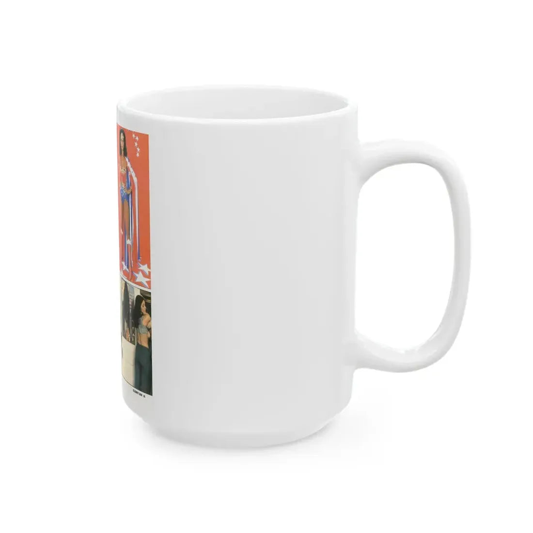 Lynda Carter #190 - Mag. Spread (Vintage Female Icon) White Coffee Mug - Go Mug Yourself