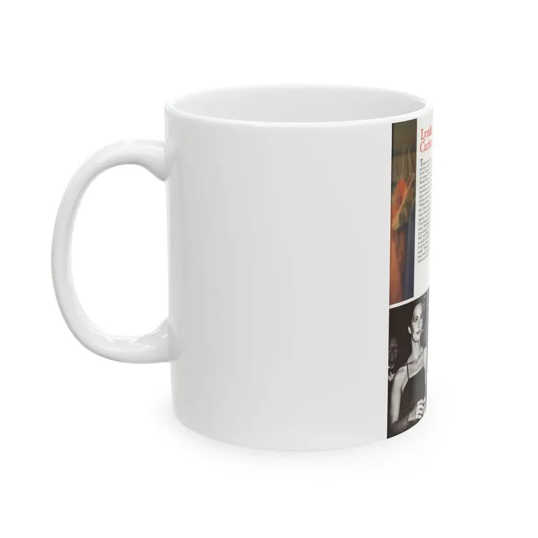 Lynda Carter #190 - Mag. Spread (Vintage Female Icon) White Coffee Mug - Go Mug Yourself
