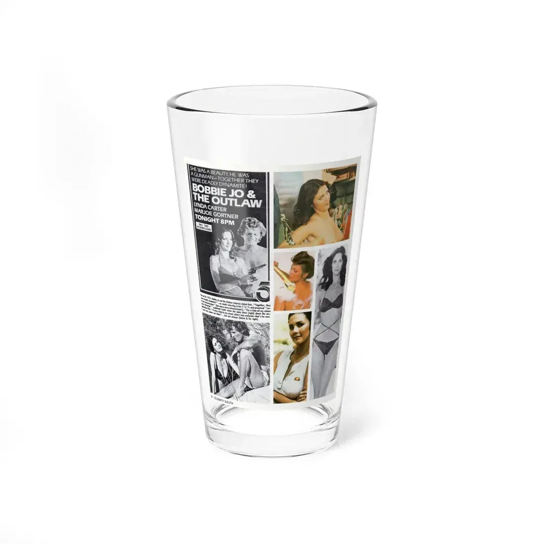 Lynda Carter #198 - Magazine Spread (Vintage Female Icon) Pint Glass 16oz 16oz - Go Mug Yourself