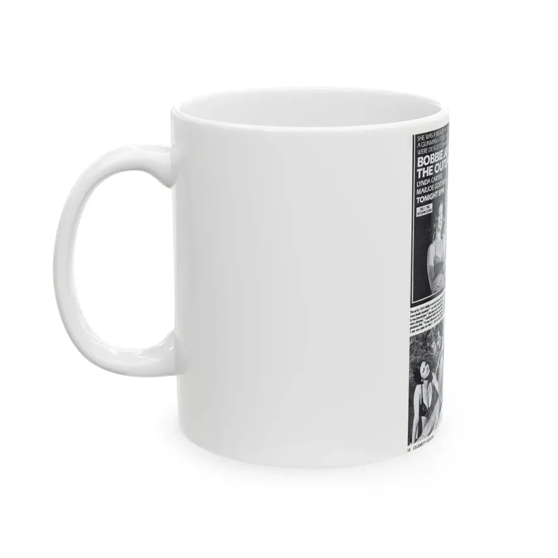Lynda Carter #198 - Magazine Spread (Vintage Female Icon) White Coffee Mug - Go Mug Yourself