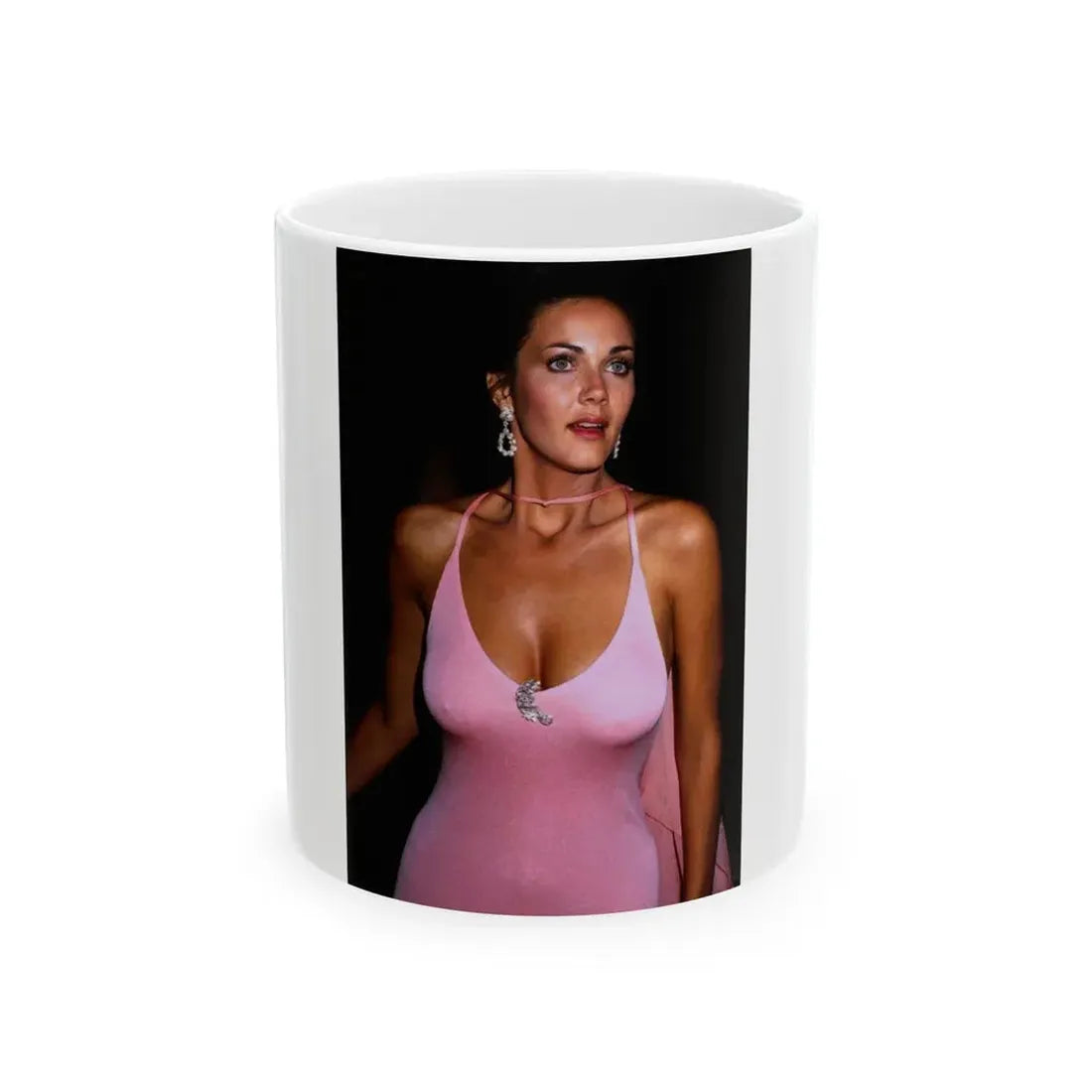 Lynda Carter #202.1 (Vintage Female Icon) White Coffee Mug 11oz - Go Mug Yourself