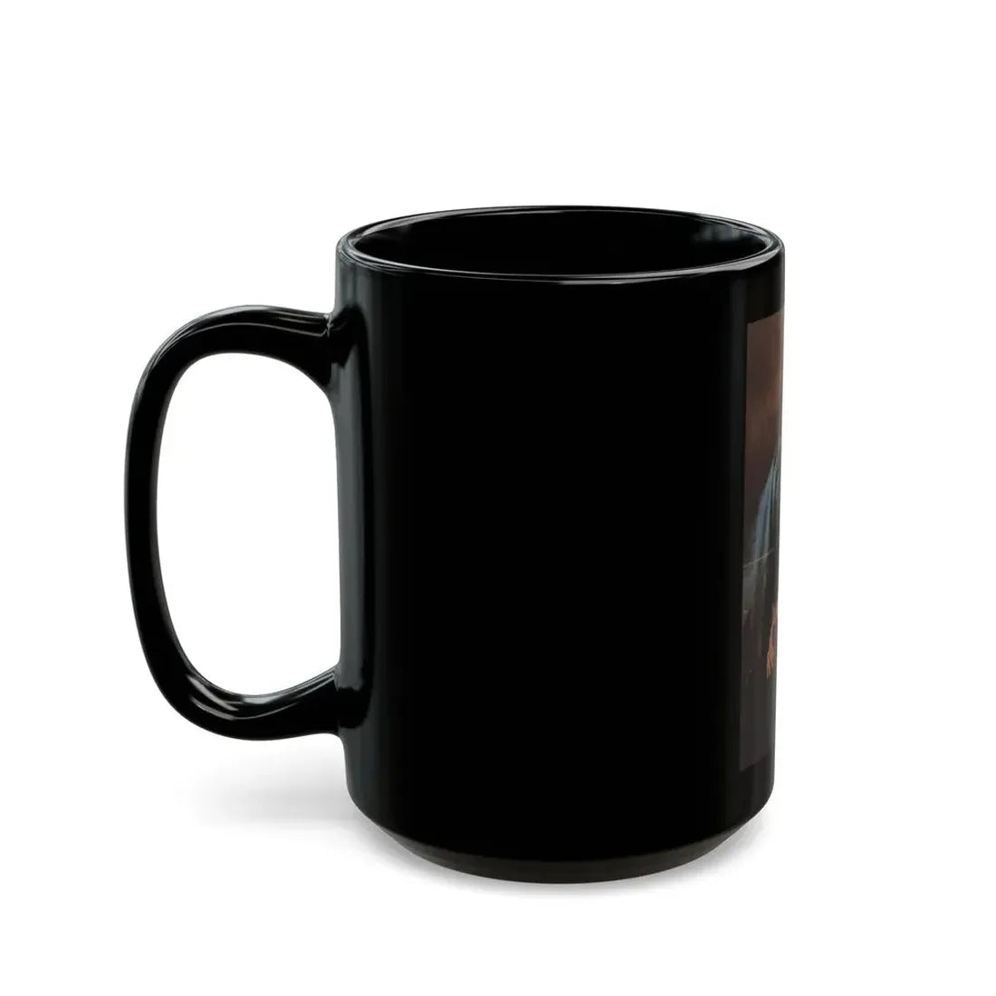 Lynda Carter #267 - Topless (Vintage Female Icon) Black Coffee Mug - Go Mug Yourself