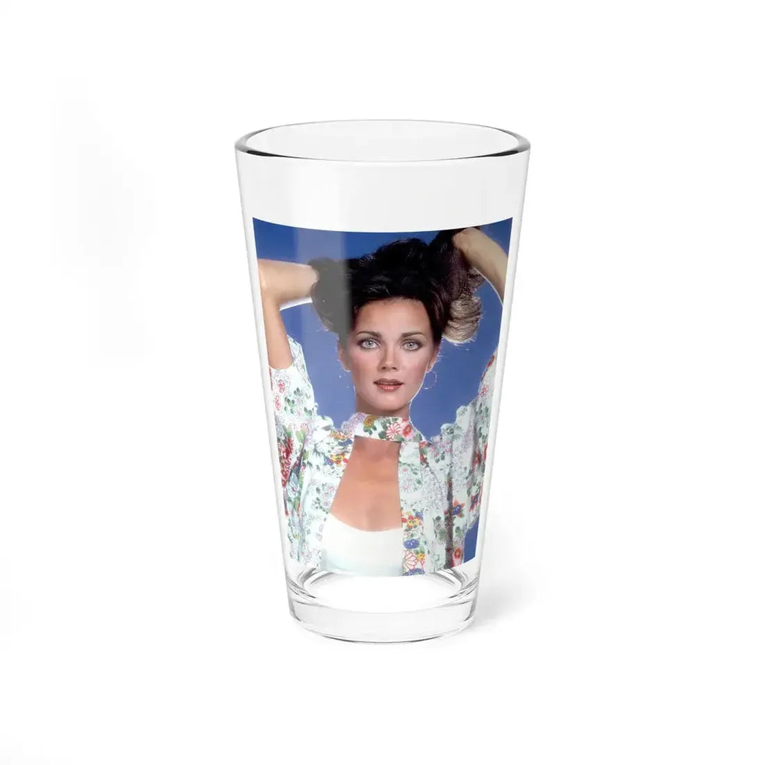 Lynda Carter #70 (Vintage Female Icon) Pint Glass 16oz 16oz - Go Mug Yourself