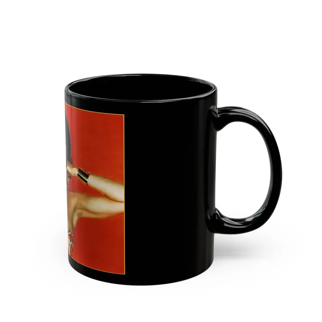Lynda Carter #86 - Wonder Woman Photo (Vintage Female Icon) Black Coffee Mug - Go Mug Yourself