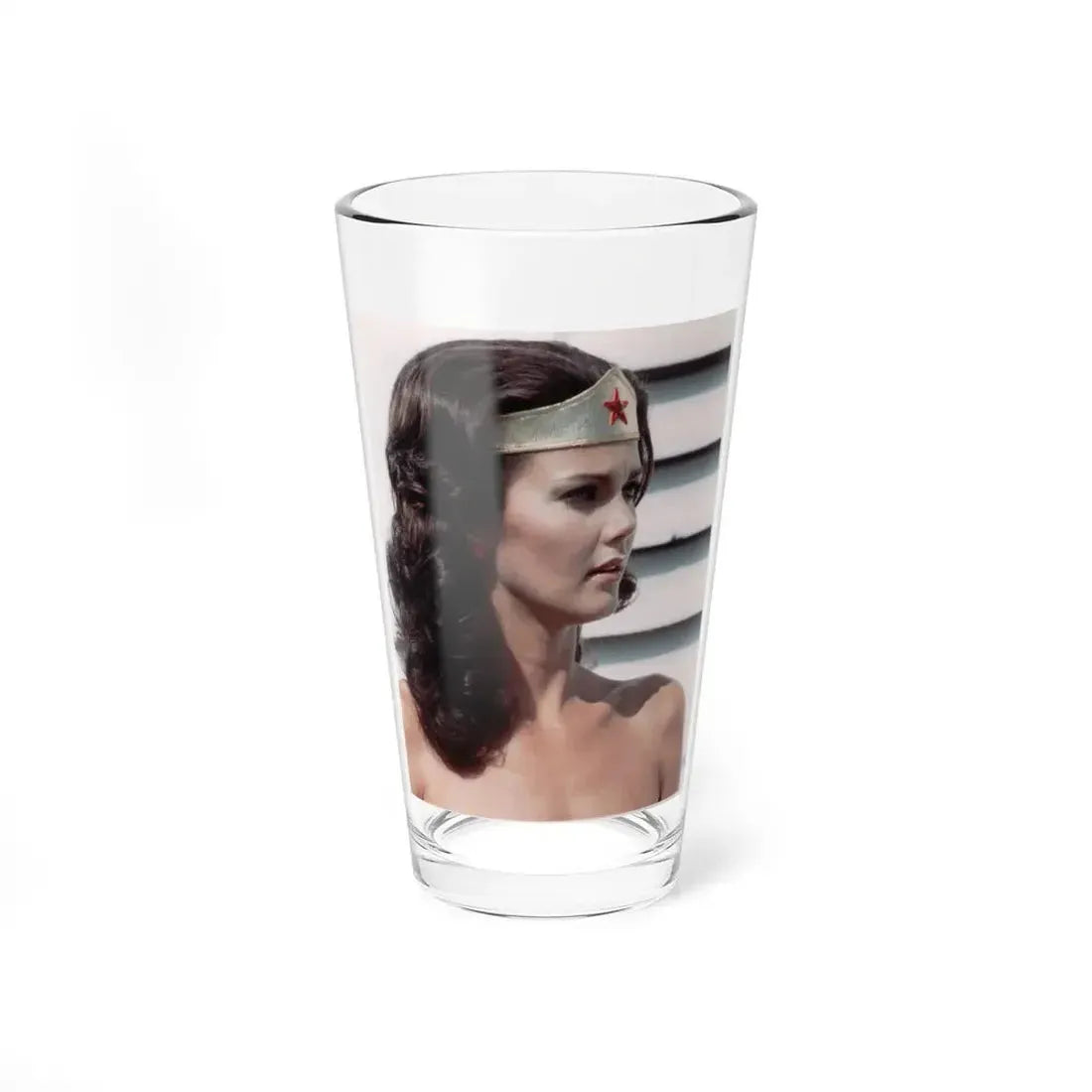Lynda Carter #92 - Wonder Woman Photo (Vintage Female Icon) Pint Glass 16oz 16oz - Go Mug Yourself