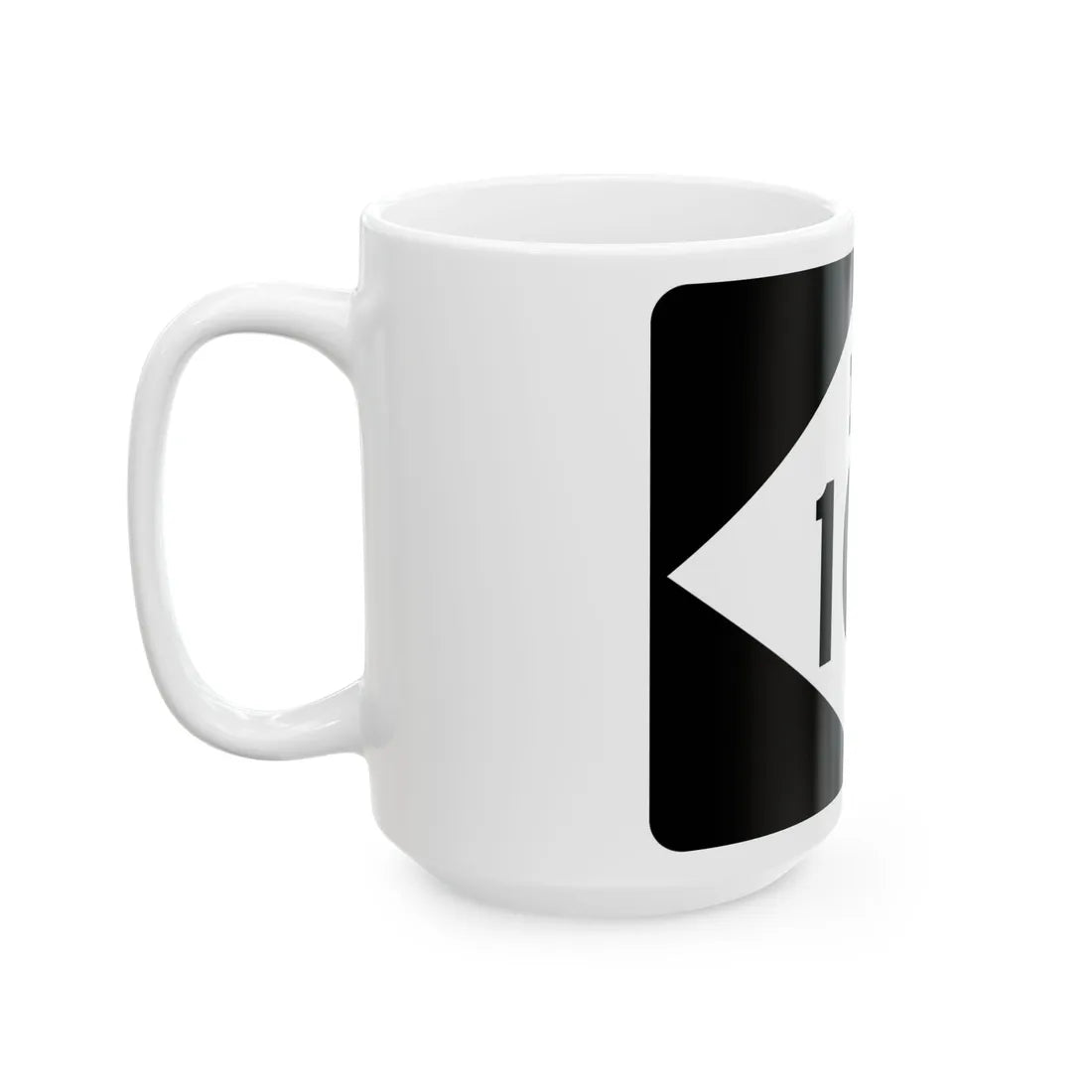 M-104 rectangle (Michigan) (Road Sign) White Coffee Mug - Go Mug Yourself