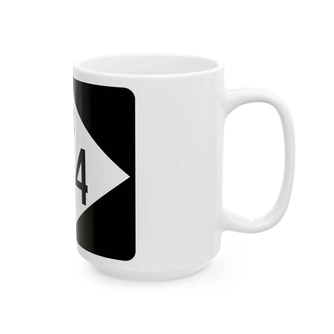 M-104 rectangle (Michigan) (Road Sign) White Coffee Mug - Go Mug Yourself